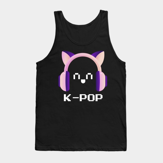 K-Pop Fan Headphones Tank Top by Foxxy Merch